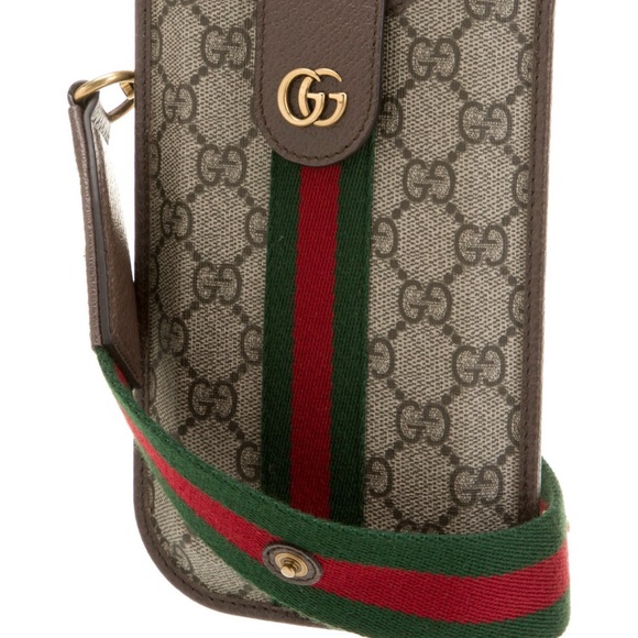 Gucci GG Supreme Ophidia Crossbody Phone Holder Messenger Bag Unisex NEW - Picture 9 of 14